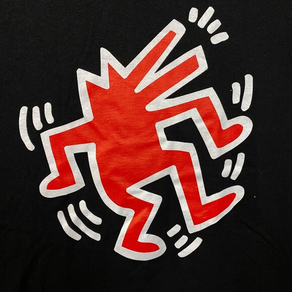 Keith Haring Dancing Dog Graphic Design T-shirt Small - Picture 2 of 4